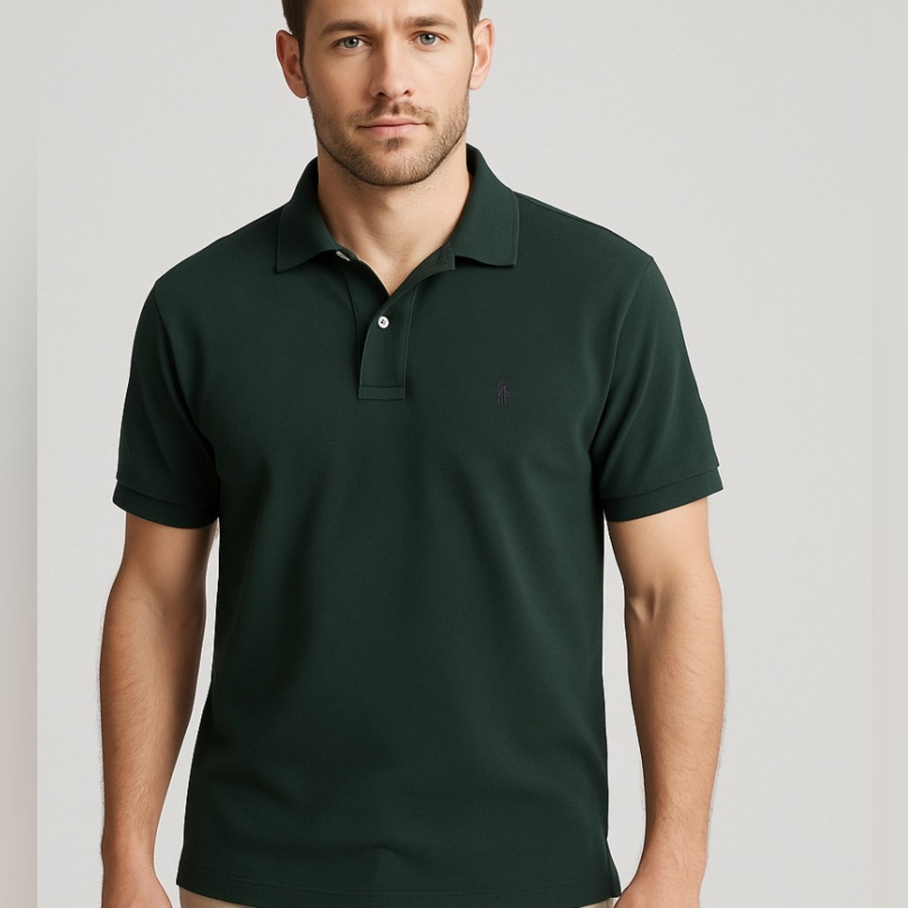 Ralph Lauren Green Polo Golf Shirt Classic Style